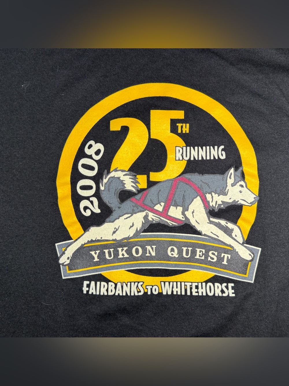 2008 Yukon Quest 25th Running T Shirt Hanes 2XL Sled Dog Fairbanks Whitehorse